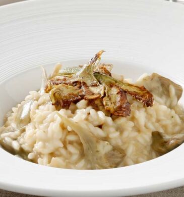 risotto de alcachofas